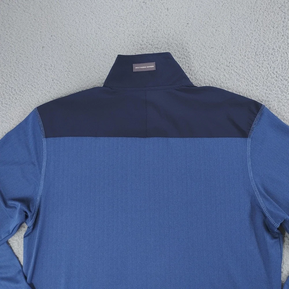 Southern Marsh FieldTec Karst Pullover Mens Small Blue Quarter Zip Stretch